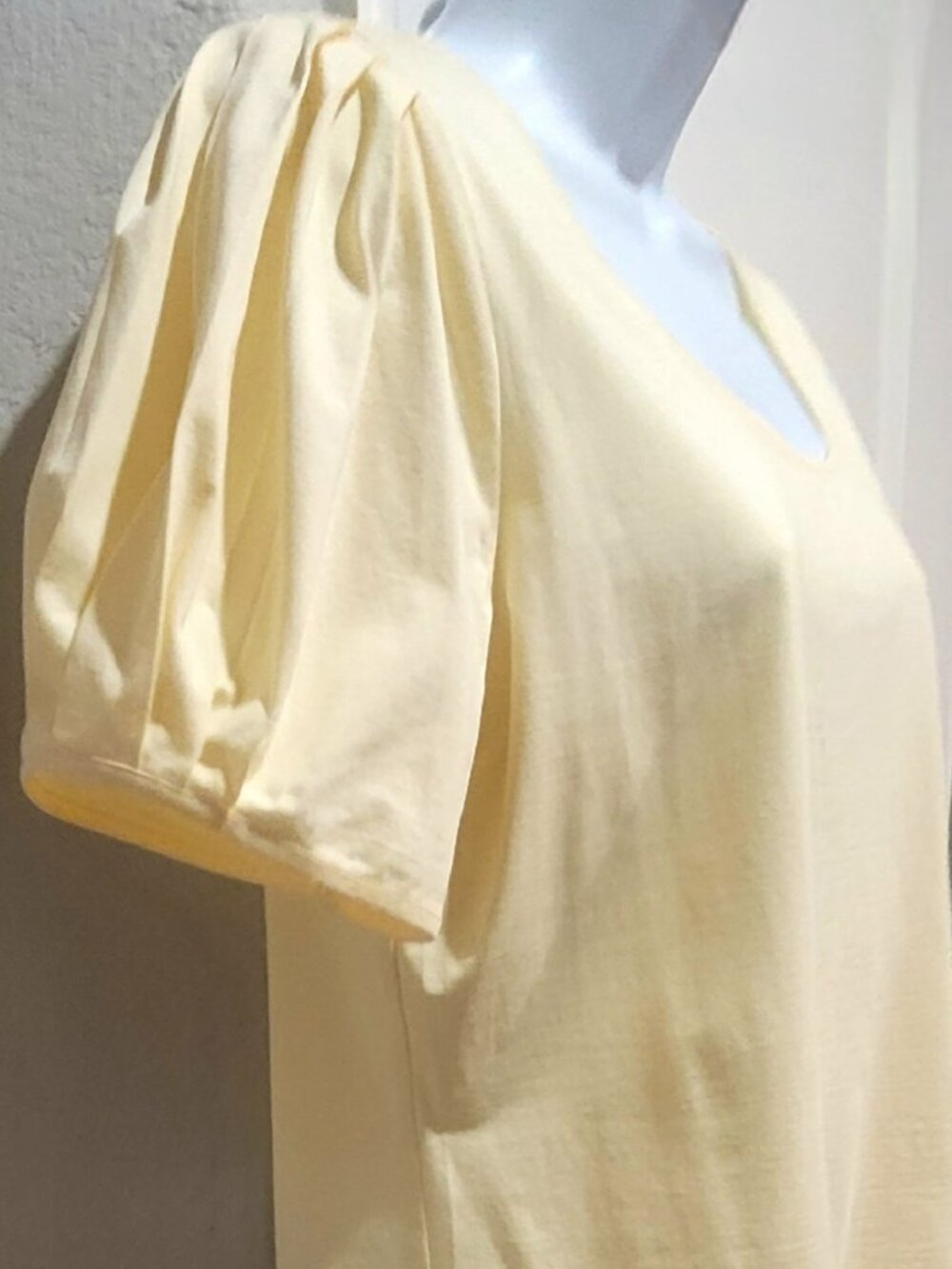 ANTONIO MELANI Light Yellow  Short-Sleeve Puff Shoulder Tee - Picture 2 of 3